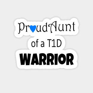 Proud Aunt - Black Text - Blue Heart Sticker